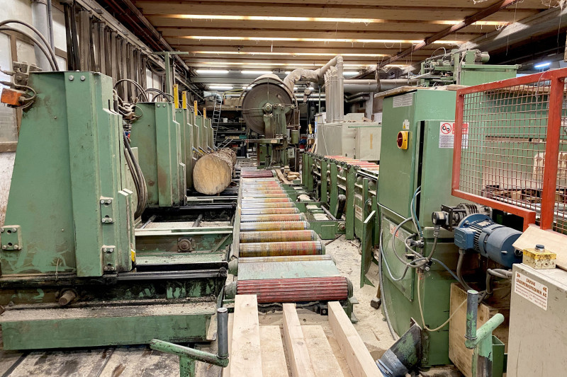 Sägerei: Einschnitt Rundholz